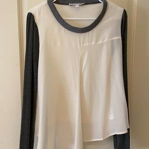 Elizabeth & James Silk and Jersey Top